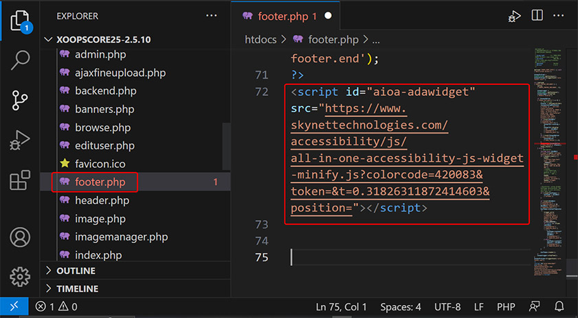 xoops cms wcag web accessibility